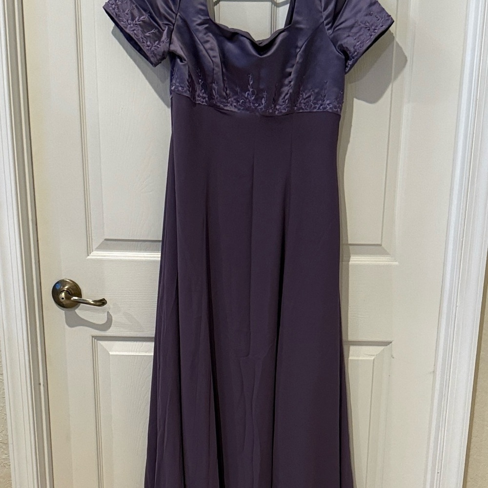 VENUS Plum Satin Bodice formal Dress